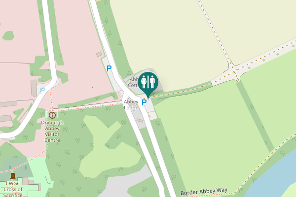 Map showing location of Dryburgh Toilet