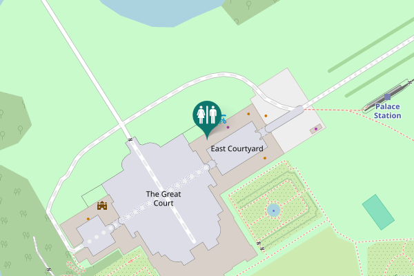 Map showing location of East Courtyard Toilet