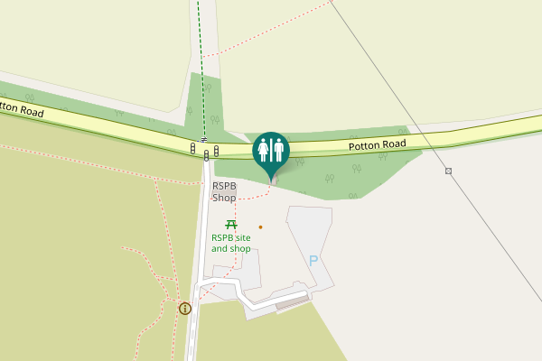 Map showing location of Potton Road Toilet