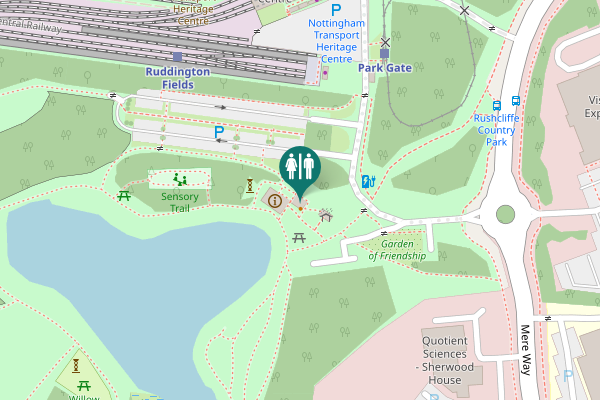 Map showing location of Mere Way Toilet