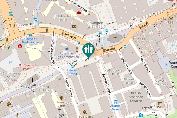 Map showing location of Strand 180 Toilet