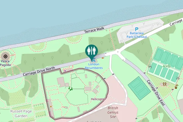 Map showing location of Carriage Drive North Toilet