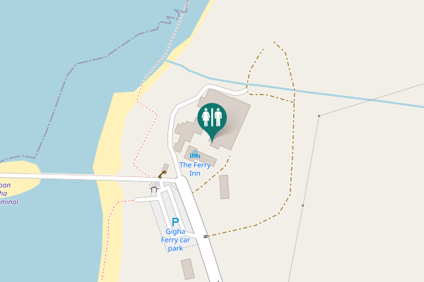 Map showing location of Tayinloan Ferry Road Toilet