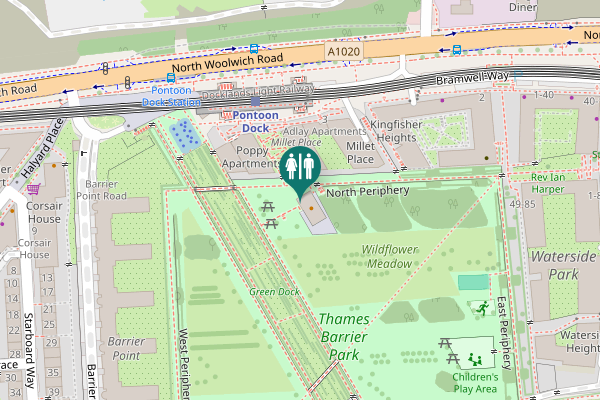 Map showing location of North Periphery 3 Toilet
