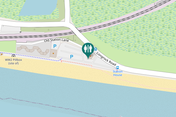 Map showing location of Marazion Car Park