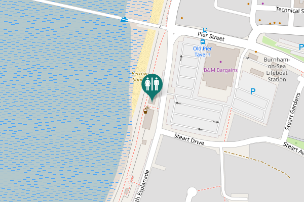 Map showing location of South Esplanade Toilet