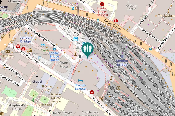 Map showing location of London Bridge Street 32 Toilet