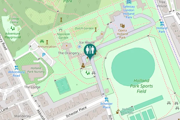 Map showing location of Greater London Toilet