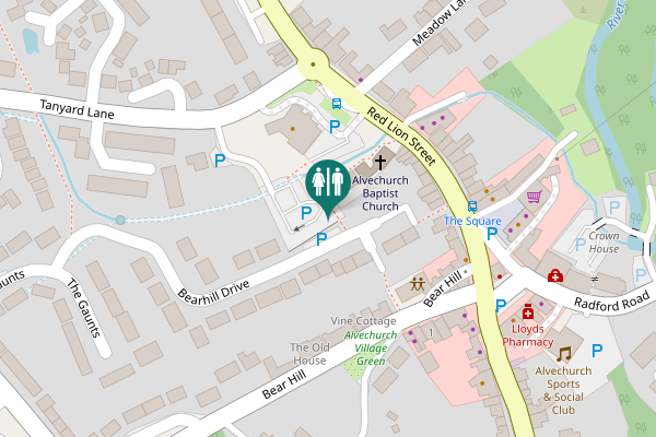 Map showing location of Bearhill Drive Toilet
