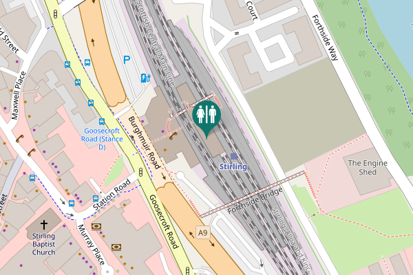 Map showing location of Stirling Toilet