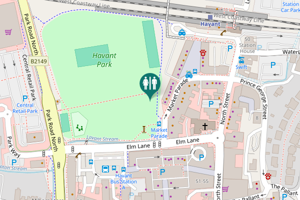 Map showing location of Market Parade 3 Toilet
