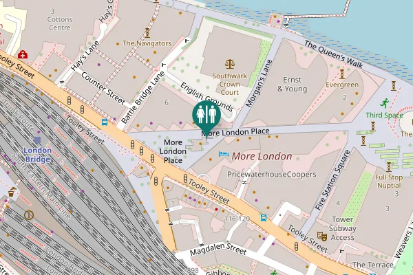 Map showing location of More London Place 5a Toilet