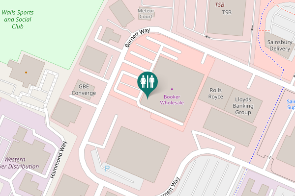 Map showing location of Barnett Way 31 Toilet