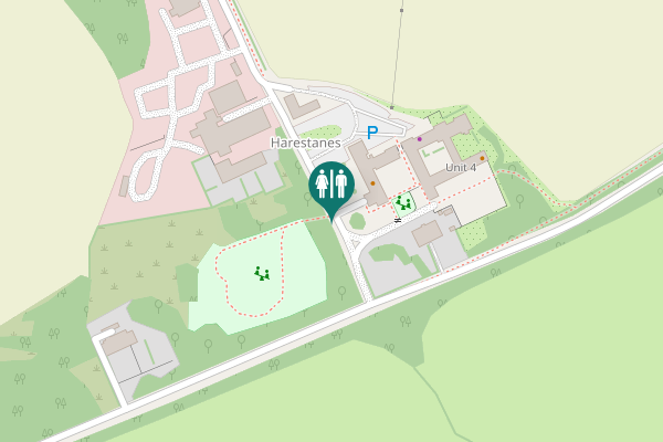 Map showing location of B6400 Unit 4 Toilet