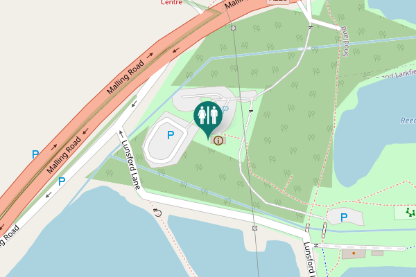 Map showing location of Lunsford Lane Toilet