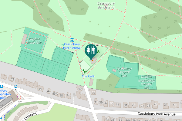 Map showing location of Shepherds Road 40 Toilet