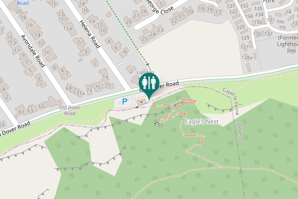 Map showing location of Old Dover Road 77a Toilet
