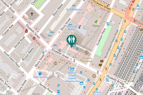 Map showing location of Elizabeth Street 14-20 Toilet
