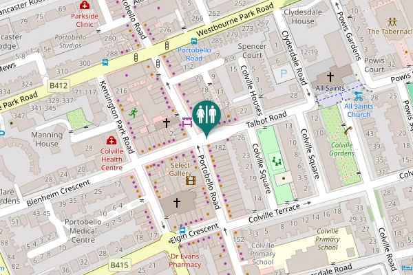 Map showing location of Talbot Road 132 Toilet