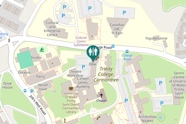 Map showing location of College Road Toilet