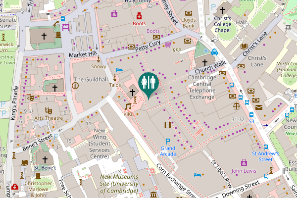 Map showing location of Lion Yard 7 Toilet