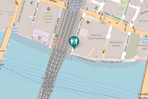Map showing location of Angel Lane 1 Toilet
