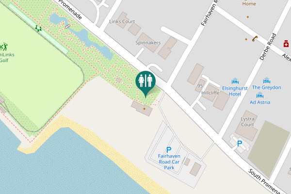 Map showing location of South Promenade 91 Toilet