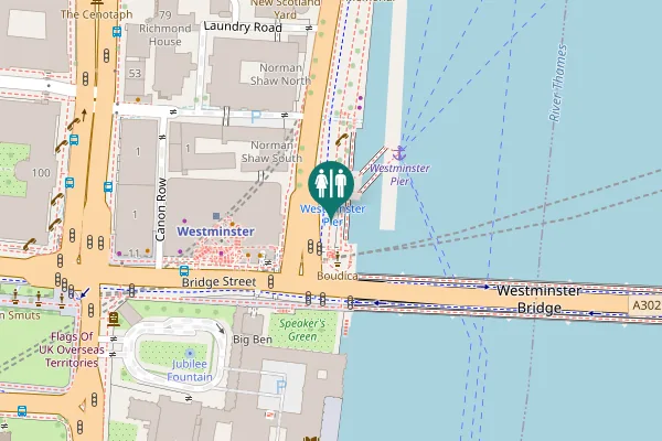 Map showing location of CityLoos