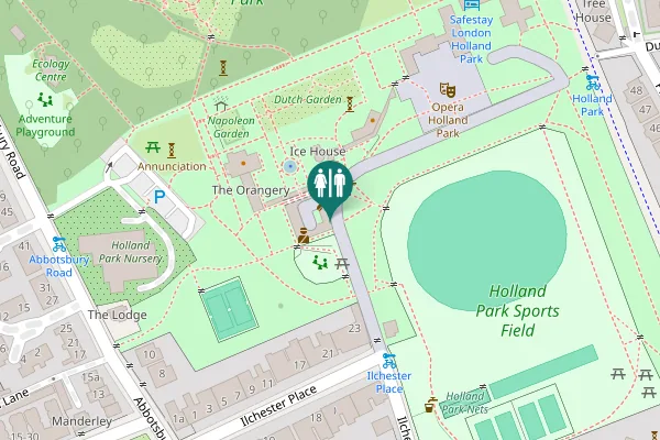 Map showing location of Greater London Toilet