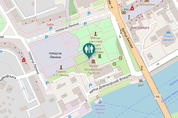 Map showing location of плошча Леніна 22 Toilet