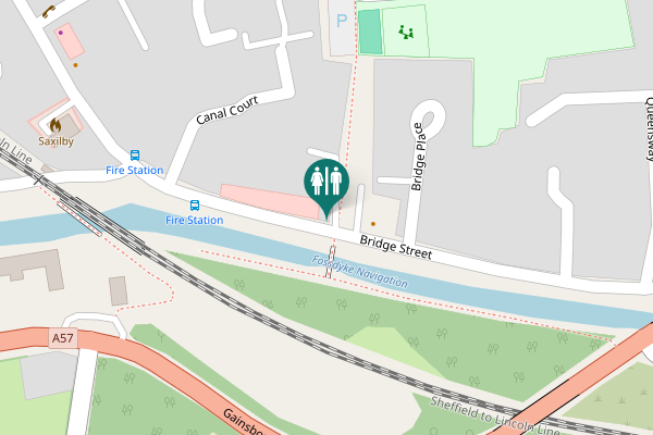 Map showing location of Bridge Street Toilet