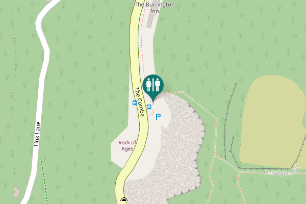 Map showing location of The Combe Toilet