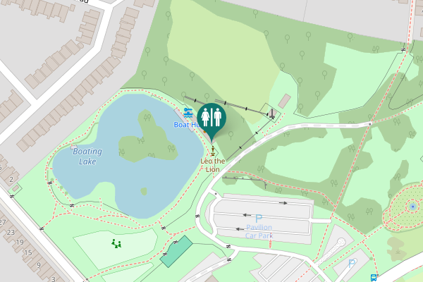 Map showing location of Alexandra Palace Toilets
