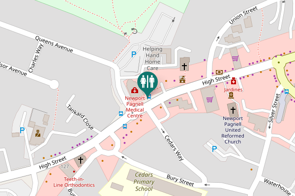 Map showing location of High Street 86 Toilet