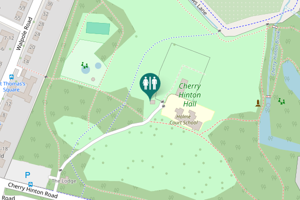 Map showing location of Daws Lane Toilet