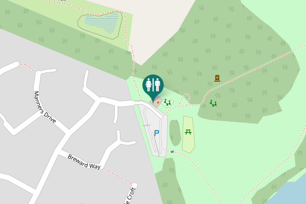 Map showing location of Wymondham Way Toilet