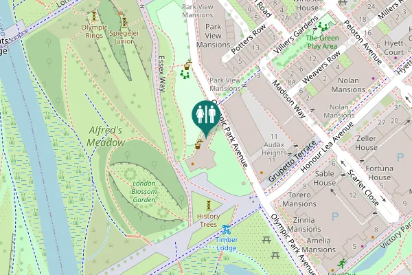 Map showing location of Honour Lea Avenue 1A Toilet