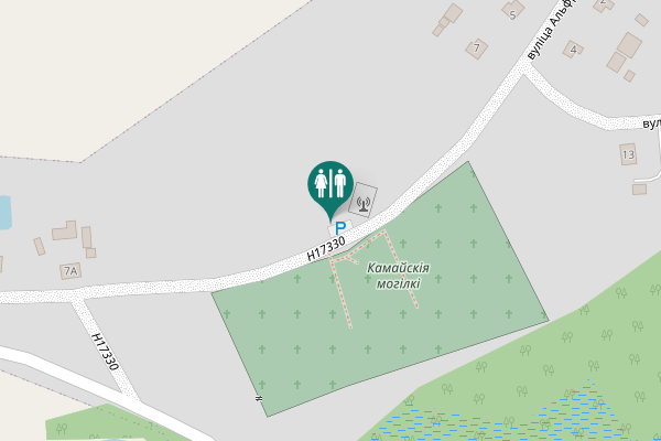 Map showing location of Н17330 Toilet