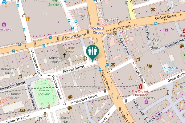 Map showing location of Princes Street