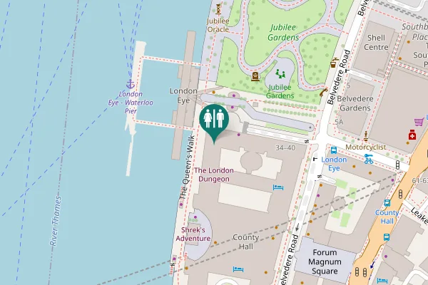 Map showing location of The Queen's Walk Toilet