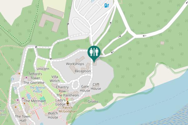 Map showing location of Portmeirion Toilet