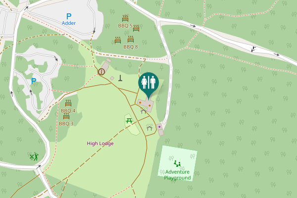 Map showing location of Fire Road 12 Toilet