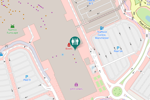 Map showing location of Peel Avenue Toilets