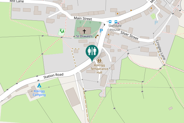 Map showing location of Station Road Toilet