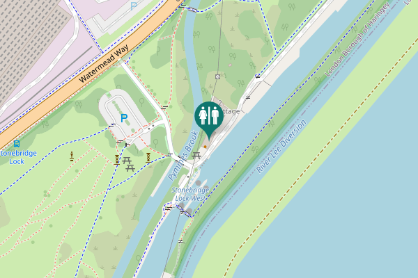 Map showing location of Marsh Lane Toilet