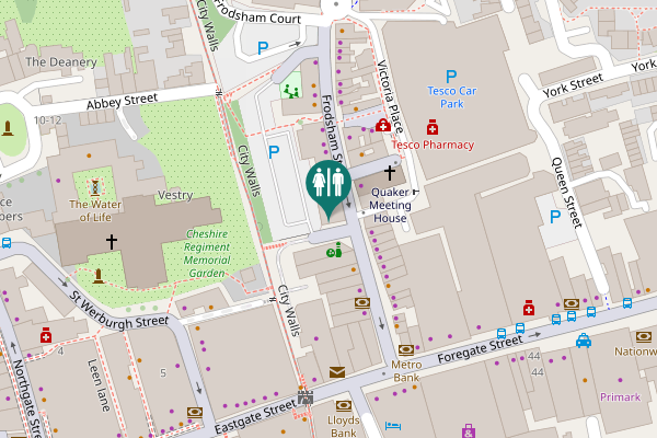 Map showing location of Frodsham Street 11-13 Toilet