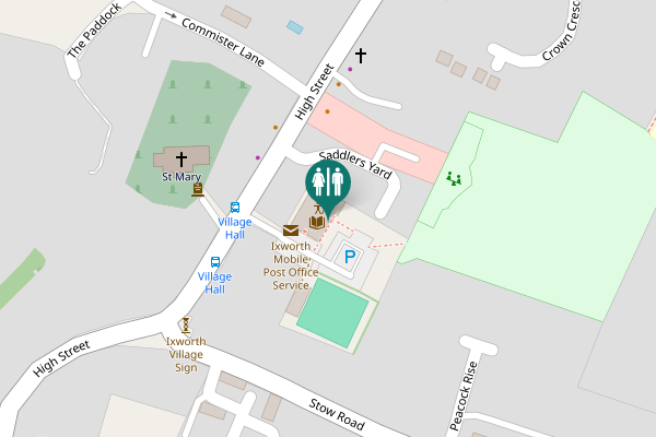 Map showing location of High Street Toilet