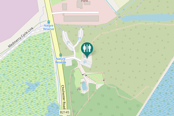 Map showing location of Medmerry Cycle Link Toilet