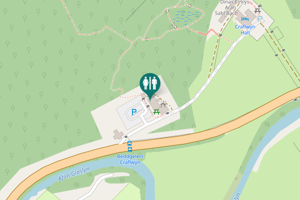 Map showing location of A498 Toilet
