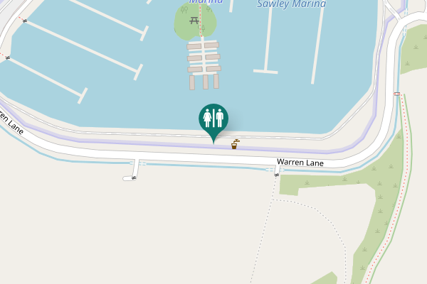 Map showing location of Warren Lane Toilet